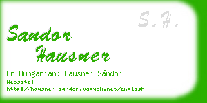 sandor hausner business card